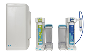 Milli-Q SQ 240XL system composed of RO water production station with both 3.5L and 50L tanks and ultrapure water dispensing module Milli-Q SQ 240XL system composed of RO water production station with both 3.5L and 50L tanks and ultrapure water dispensing module
