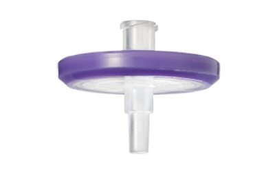 Zoomed photograph of a 33 mm Millex<sup>®</sup> syringe filter with nylon membrane