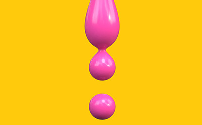 Liquid drops falling on yellow background