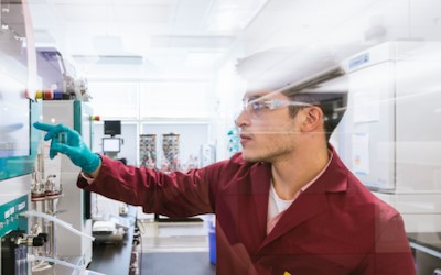 Scientist in Bioreactor Lab