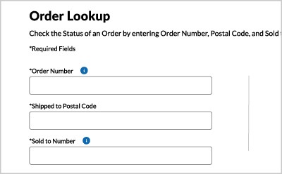 Order Lookup Fields 查看订单查询表