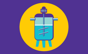 Illustration of coagulation tank with mixer showing chemical addition and particle destabilization in water treatment process. Illustration of coagulation tank with mixer showing chemical addition and particle destabilization in water treatment process.