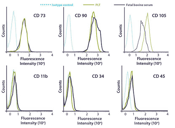 FACS surface marker analysis of hMSCs FACS surface marker analysis of hMSCs