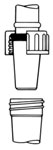 Schlenk Type Glassware Graphic of a greaseless threaded S.T. 14/20 ground-glass joint