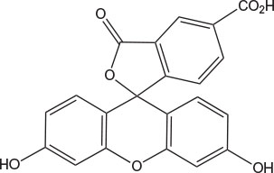 Chemical structure of 5-Carboxyfluorescein