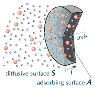 Diffusive surface and absorbing surface Diffusive surface and absorbing surface
