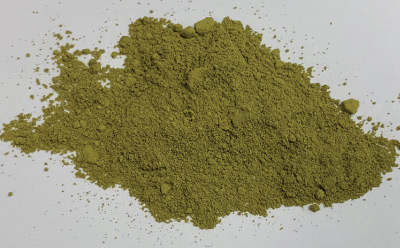 Hemp Buds “Finola” after Grinding in a Cryo Ball Mill. Resulting Particle Size <100 μm. Hemp Buds “Finola” after Grinding in a Cryo Ball Mill. Resulting Particle Size <100 μm.