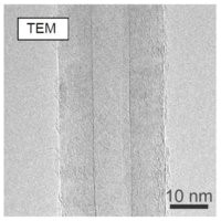 TEM of a typical carbon nanotube from the drawable CNT array