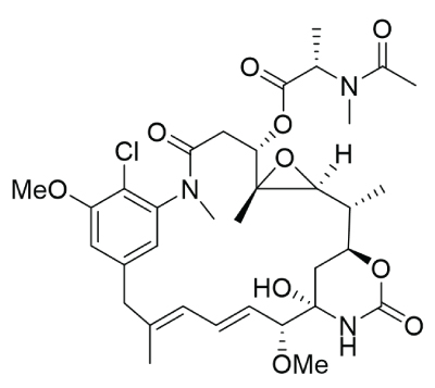 Chemical Structures of Maytansines Structural formula C34H46ClN3O10