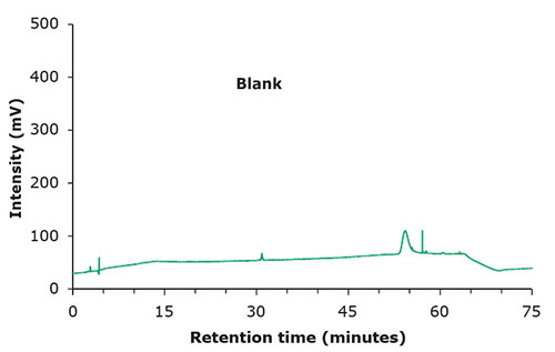 Chromatographic data – blank Chromatographic data – blank solution.