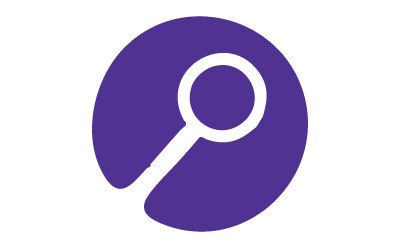 Streamlined ordering purple circle with a magnifying glass, representing streamlined ordering processes.