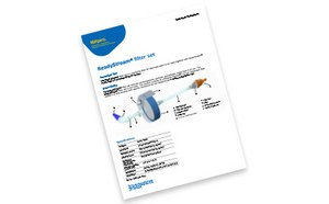 The ReadyStream® filter set is a sterilizing filter for deionized water to be used together with ReadyStream® media bags on the ReadyStream® system.