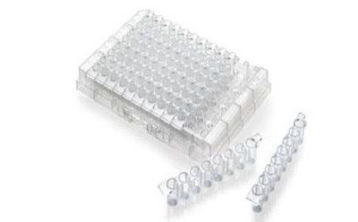 A MultiScreen® 96-well plate alongside several individual tubes