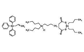 我们代表性的有机锡化合物包括烯丙基三苯基锡烷、马来酸二丁基锡和氯化三丁基锡