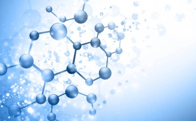 Artistic depiction of organic molecule contamination found in lab water.