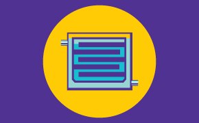 Illustration of filtration unit with layered media removing fine particles and microorganisms from water
