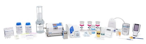 Range of microbial water testing instruments, filtration units, media, and accessories for detection and analysis of microorganisms