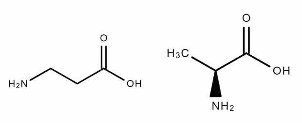 Chemical structure of -alanine and L--alanine