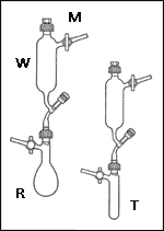 Additional funnel, reaction flask or tube and hex head stopper.