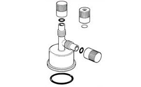 Diagram of a Sure/Seal™ septum inlet transfer adapter