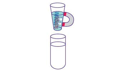 An illustration highlighting the washing step to remove impurities and contaminants from the bound nucleic acids