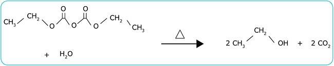 Degradation of DEPC releases contaminants into water