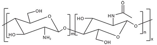 Chemical structure of chitosan.