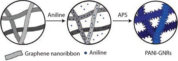 Illustration of the synthesis of the PANI-GNRs