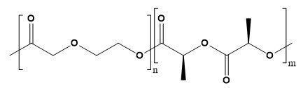 Structure of poly(p-dioxanone-co-lactide)