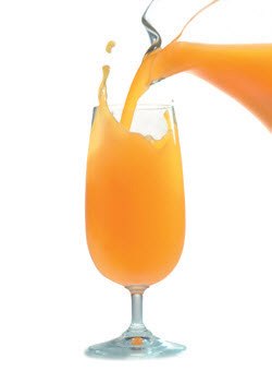 Glas with orange juice