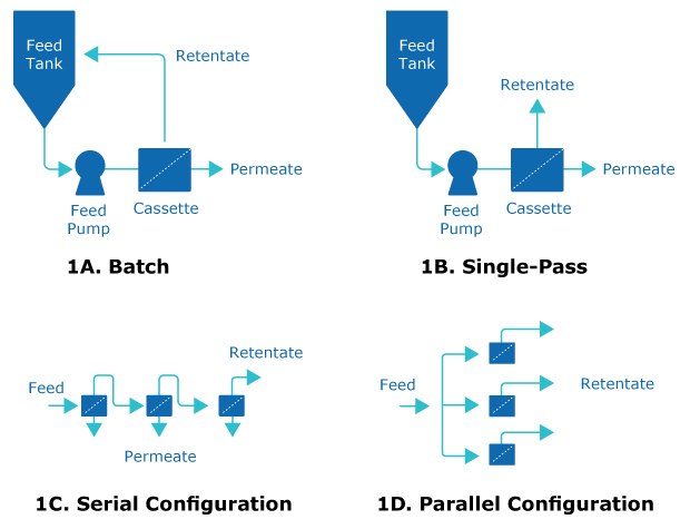 Comparison of traditional tangential flow filtration with single-pass tangential flow filtration