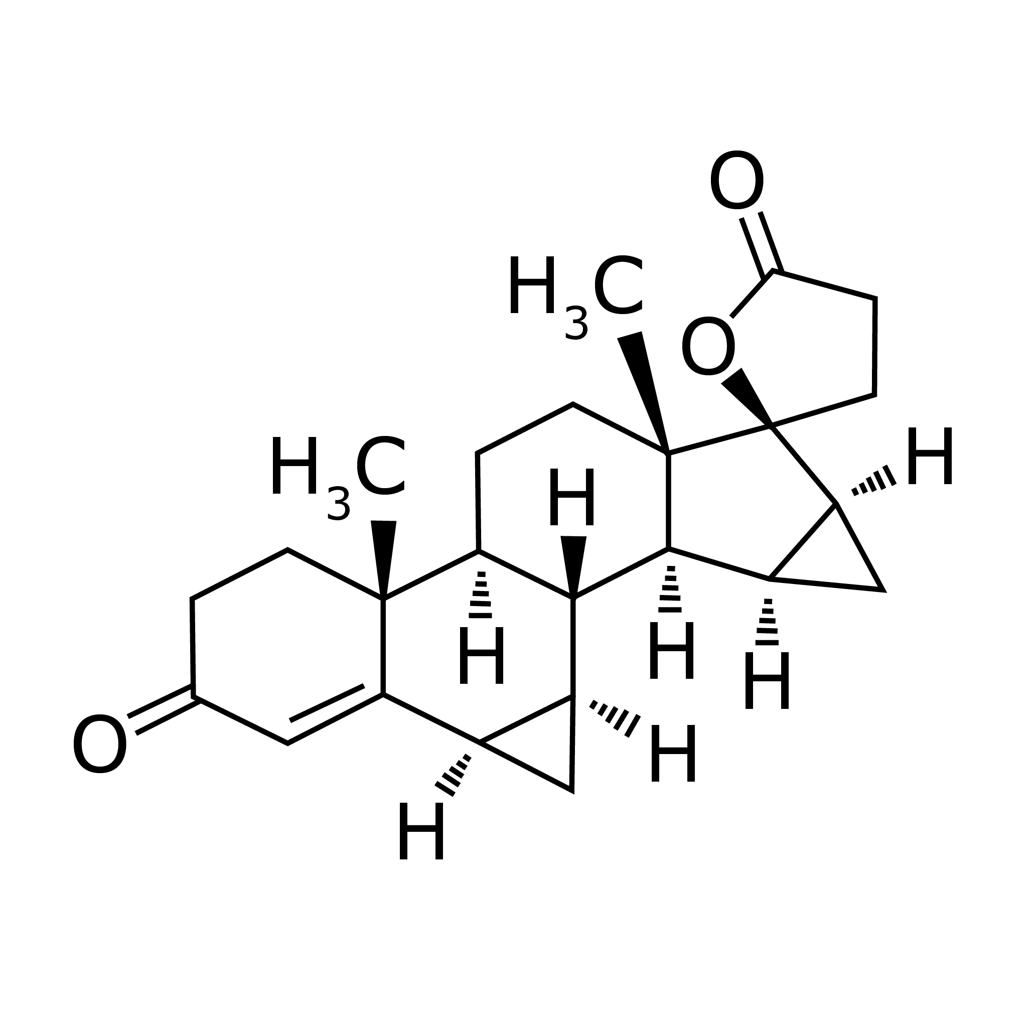 Chemical structure of drospirenone