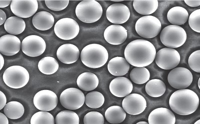 A schematic drawing of Carboxen® synthetic carbon particles