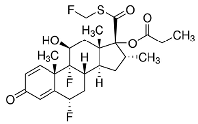 Chemical structure of fluticasone propionate