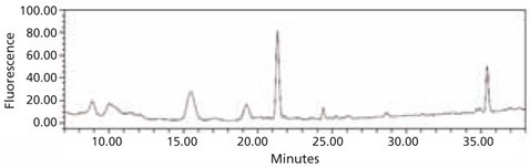 HPLC profile of the 2‑AA labeled N-linked glycan library