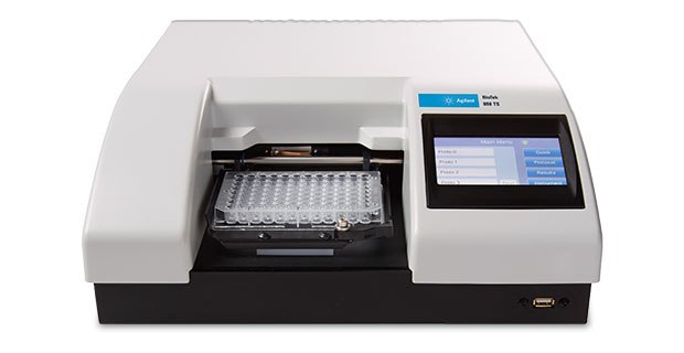 Front view of the BioTek® 800 TS Absorbance Reader with touch screen.