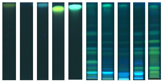 Derivatized plate at 366 nm