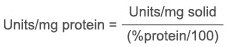 Enzymatic Assay of Achromopeptidase calculation 2