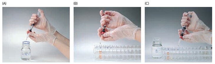 使用进样针手动纯化