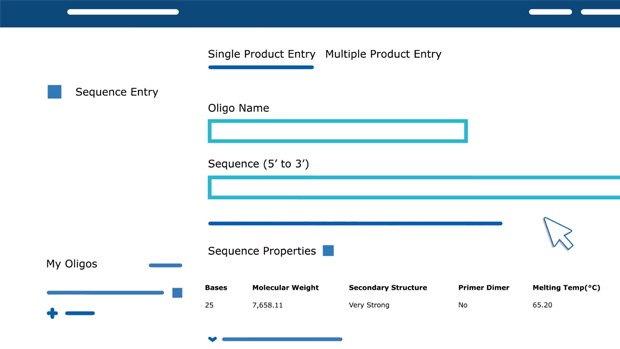 Online Oligo Ordering