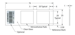 Grace Bio-Labs ONCYTE® AVID™ nitrocellulose film slides 2 (Pads), L × W 20 mm × 20 mm , Pads