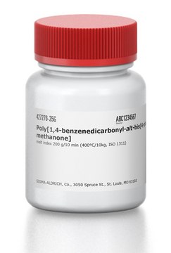 Poly[1,4-benzenedicarbonyl-alt-bis(4-phenoxyphenyl)methanone] melt index 200&#160;g/10 min (400°C/10kg, ISO 1311)