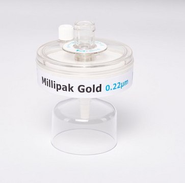 Millipak&#174; Gold过滤器 For particulates- and bacteria-free water at the point of dispense of the Milli-Q&#174; 7 series water purification systems.