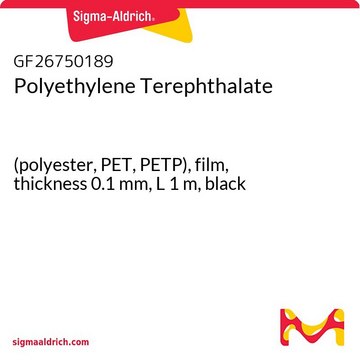 Polyethylene Terephthalate (polyester, PET, PETP), film, thickness 0.1&#160;mm, L 1&#160;m, black