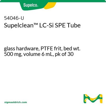 Supelclean&#8482; LC-Si 固相萃取管 glass hardware, PTFE frit, bed wt. 500&#160;mg, volume 6&#160;mL, pk of 30