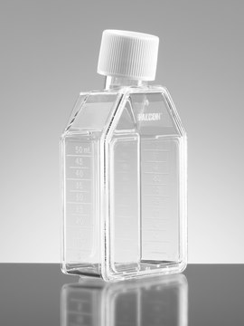 Corning&#174; Falcon&#174; Cell Culture Flask capacity 150&#160;mL, straight neck, graduated, 10 &#8209; 200&#160;mL, cap, blue plug seal