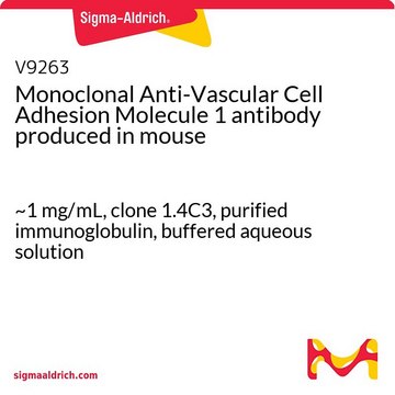 Monoclonal Anti-Vascular Cell Adhesion Molecule 1 antibody produced in mouse ~1&#160;mg/mL, clone 1.4C3, purified immunoglobulin, buffered aqueous solution