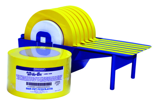 Bel-Art&#174; Write-on&#8482; Label Tape roll size 40&#160;yard, yellow, width 1/2&#160;in., pk of 6