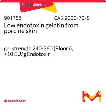 Low endotoxin gelatin from porcine skin gel strength 240-360 (Bloom), &lt;10&#160;EU/g Endotoxin