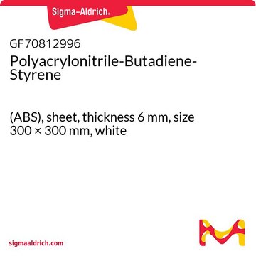 Polyacrylonitrile-Butadiene-Styrene (ABS), sheet, thickness 6&#160;mm, size 300 × 300&#160;mm, white